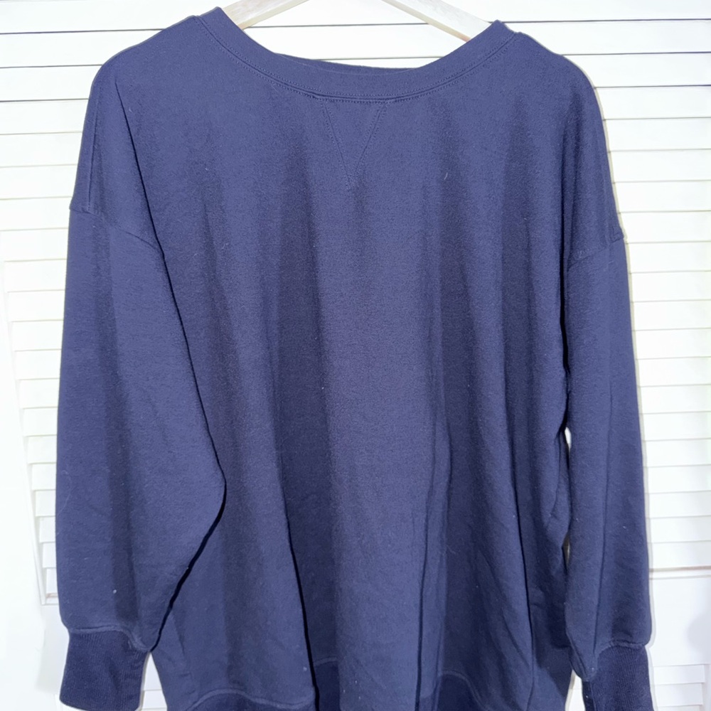 Eloquii Navy and Gray‎ Sweatshirt